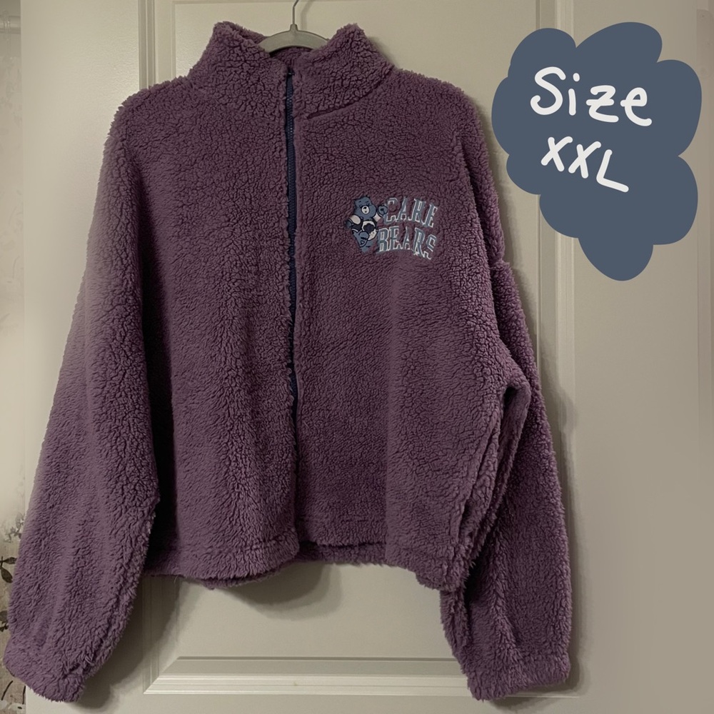 Care Bears Grumpy Bear Purple Fleece Zip Up